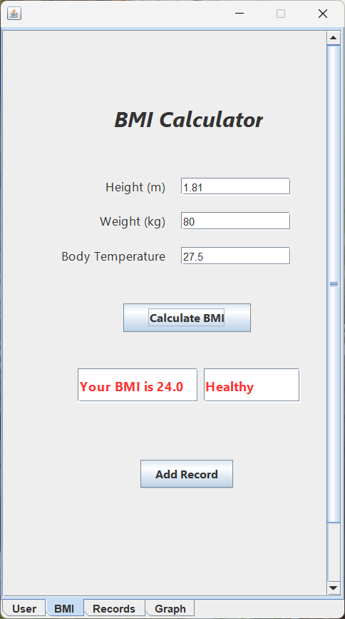 Health Diary Application